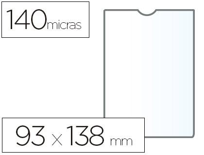 CAJA 100 FUNDAS PORTACARNETS 90Q 93X138 MM PVC TRANSPARENTE 140 MICRAS ESSELTE RF. 46006