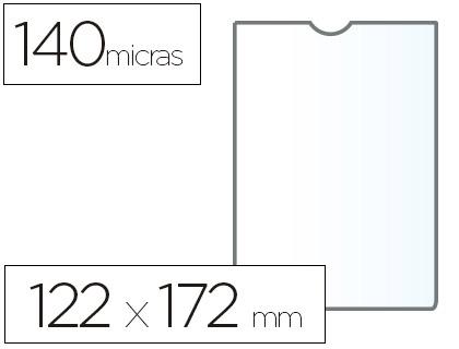 CAJA 100 FUNDAS PORTACARNETS 120Q 122X172 MM PVC TRANSPARENTE 140 MICRAS ESSELTE RF. 46008