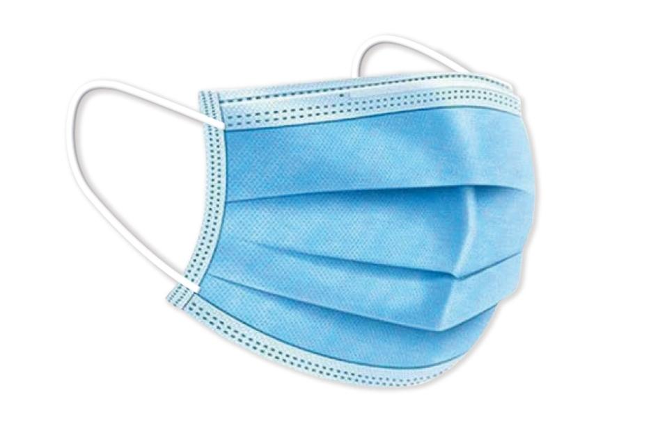 CAJA 50 MASCARILLAS DE PROTECCION HIGIENICA 3 CAPAS TIPO IIR AZUL RADEX