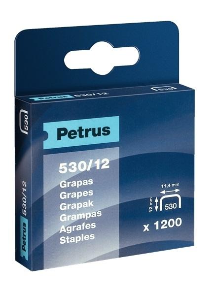 CAJA 1.200 GRAPAS PETRUS 530/12 (12 MM)