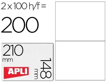 CAJA 100 H. ETIQUETAS BLANCAS ILC 210,0 X 148,0 APLI RF. 1264
