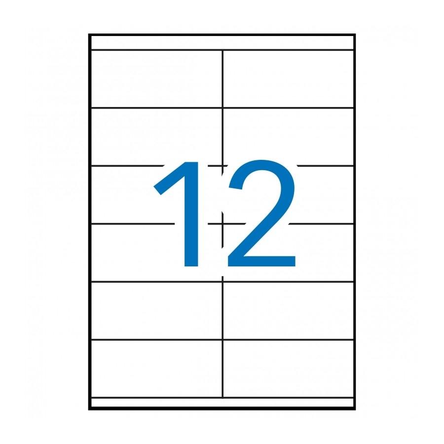 CAJA 100 H. ETIQUETAS BLANCAS ILC 105,0X 48,0 APLI RF 1289