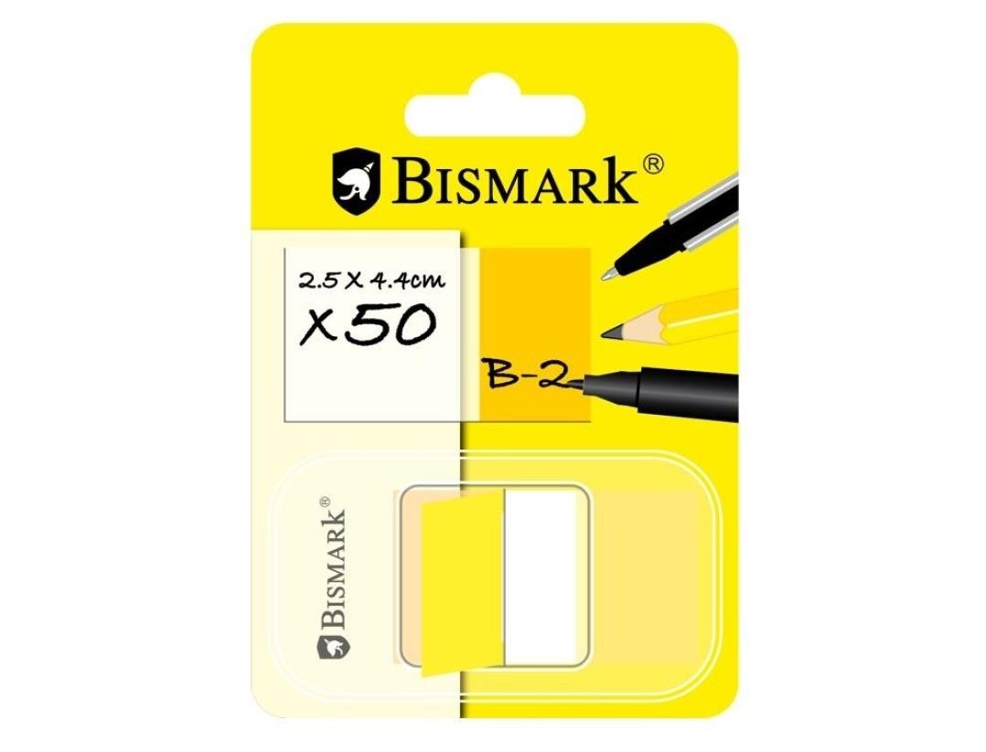 DISPENSADOR 50 BANDERITAS SEPARADORAS 42 X 25 MM BISMARK AMARILLAS