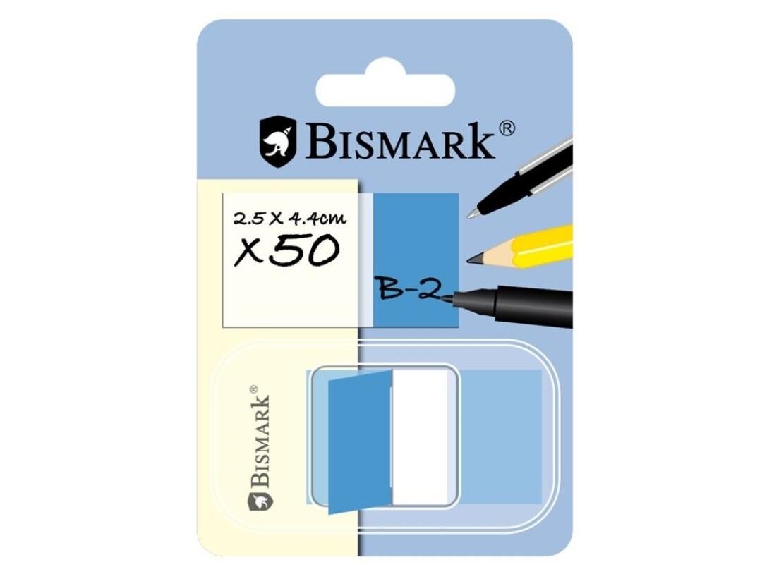 DISPENSADOR 50 BANDERITAS SEPARADORAS 42 X 25 MM BISMARK AZULES