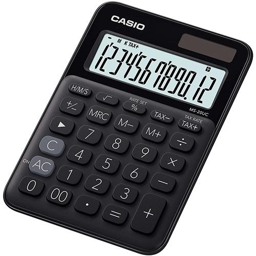 CALCULADORA CASIO MS-20UC SOBREMESA 12 DIGITOS COLOR NEGRO