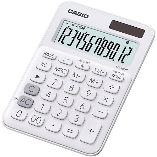 CALCULADORA CASIO MS-20UC SOBREMESA 12 DIGITOS COLOR BLANCO