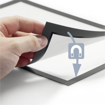 PACK DE 2 MARCOS PORTA ANUNCIOS DURABLE DURAFRAME MAGNETICO DIN A3 COLOR PLATA