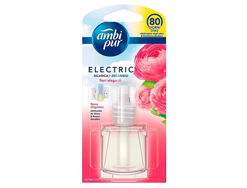 AMBIENTADOR AMBIPUR ELECTRICO FLORES ELEGANTES RECAMBIO 21,5ML COD 155955