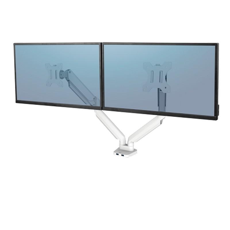BRAZO PARA MONITOR DOBLE HORIZONTAL PLATINUM SERIES BLANCO FELLOWES