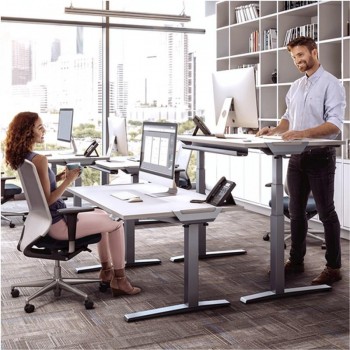 TABLERO PARA MESA REGULABLE EN ALTURA GRIS 180X80CM FELLOWES