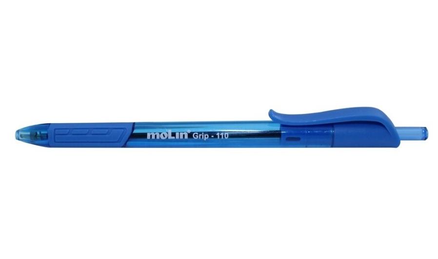 BOLIGRAFO MOLIN TRION AZUL RETRACTIL