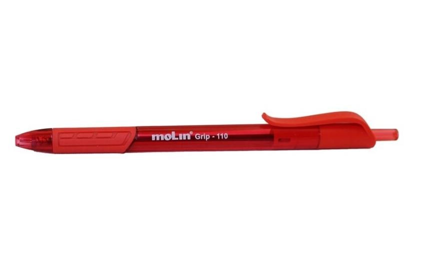 BOLIGRAFO MOLIN TRION ROJO RETRACTIL
