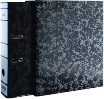 ARCHIVADOR AZ CON FUNDA FIRMO TAMAÑO FOLIO JASPEADO NEGRO