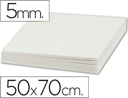 CARTON PLUMA DOBLE CARA 50X70 CM ESPESOR 5 MM COLOR BLANCO