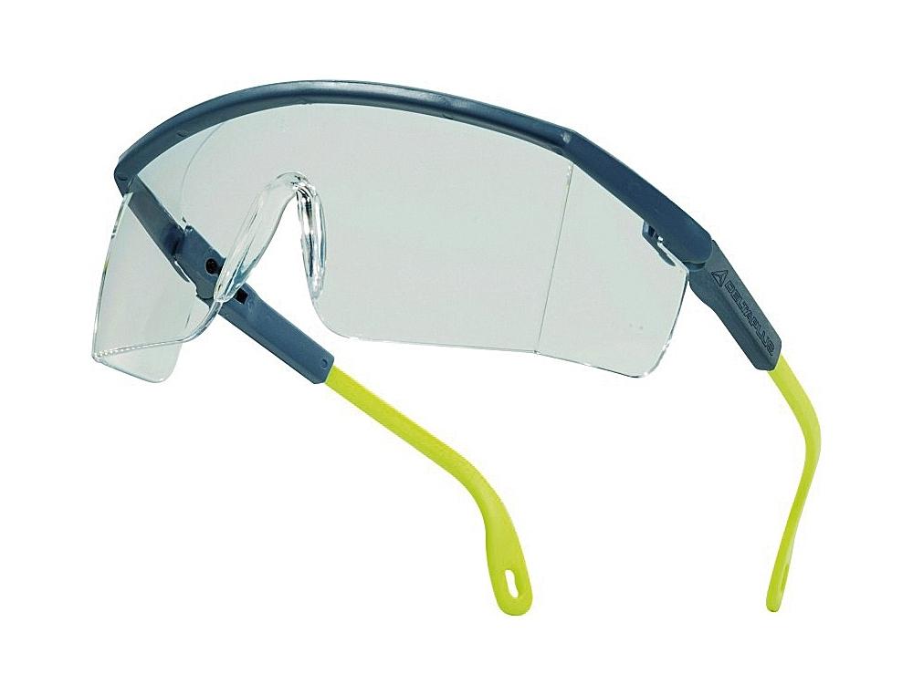GAFAS DELTAPLUS DE PROTECCION POLICARBONATO MONOBLOQUE INCOLORO COLOR GRIS-AMARILLA UV400 COD 75732