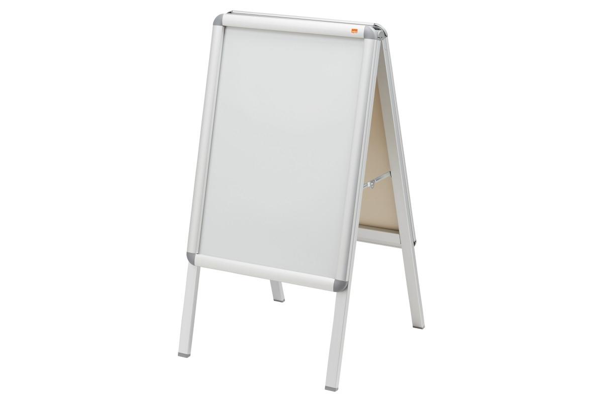 CABALLETE PUBLICITARIO DE DOBLE CARA CON MARCO A PRESIÓN NOBO A-BOARD PREMIUM PLUS A2