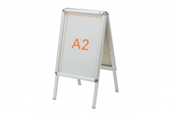 CABALLETE PUBLICITARIO DE DOBLE CARA CON MARCO A PRESIÓN NOBO A-BOARD PREMIUM PLUS A2