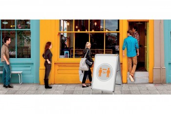 CABALLETE PUBLICITARIO DE DOBLE CARA CON MARCO A PRESIÓN NOBO A-BOARD PREMIUM PLUS 700 X 1000 MM