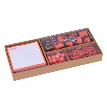 SET OFICINA FLUOR COLLECTION COLOR NARANJA APLI RF 18425