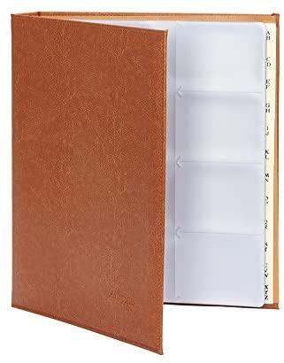 TARJETERO AUTOGRAPH FOLIO CUATRO ANILLAS PARDO COLOR MARRON