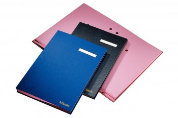 PORTAFIRMAS ESSELTE FUELLE CON 20 SEPARADORES FORRADO COLOR NEGRO