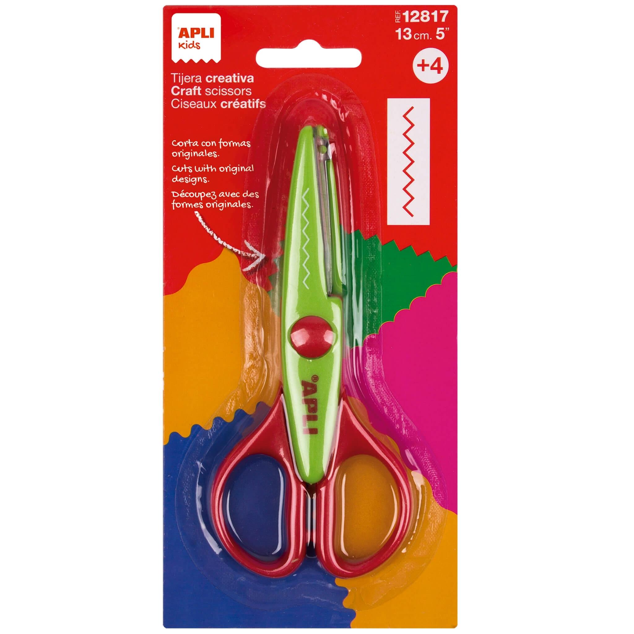 TIJERA CREATIVA ZIGZAG VERDE 13CM APLI 12817