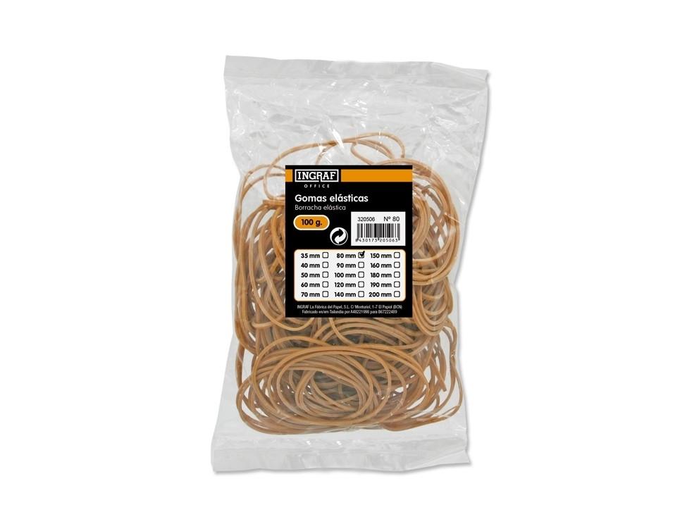 BOLSA GOMAS ELASTICAS 100 GRS Nº 8 INGRAF