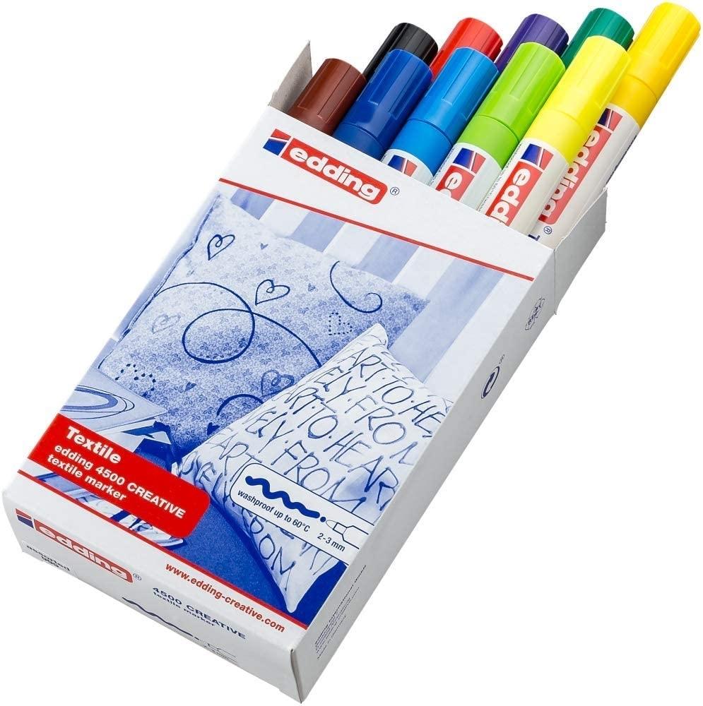 ROTULADOR EDDING 4500 MARCADOR TEXTIL COLORES SURTIDOS BASICOS