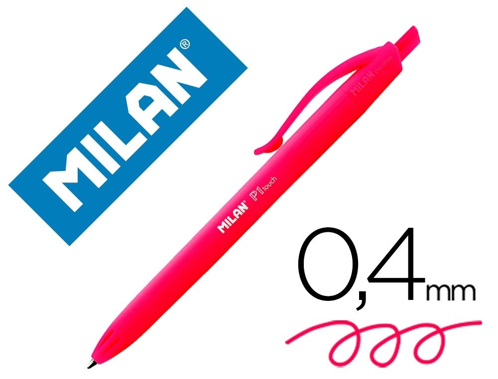 BOLIGRAFO MILAN P1 TOUCH RETRACTIL 1 MM ROJO