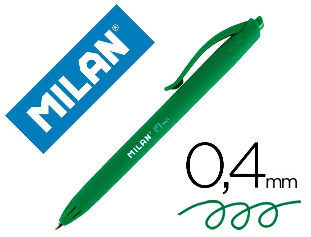 BOLIGRAFO MILAN P1 TOUCH RETRACTIL 1 MM VERDE