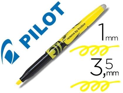 ROTULADOR PILOT FRIXION LIGHT FLUORESCENTE BORRABLE PUNTA DEFIBRA COLOR AMARILLO COD 74283