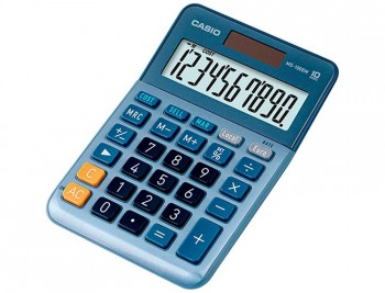 CALCULADORA CASIO MS-100EM 10 DIGITOS COLOR AZUL