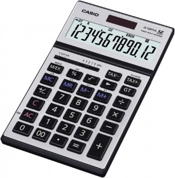 CALCULADORA CASIO JS-120TVS COLOR PLATA