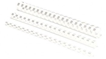 CAJA 100 CANUTILLOS DE PLASTICO BLANCO REDONDOS Nº 6 FELLOWES