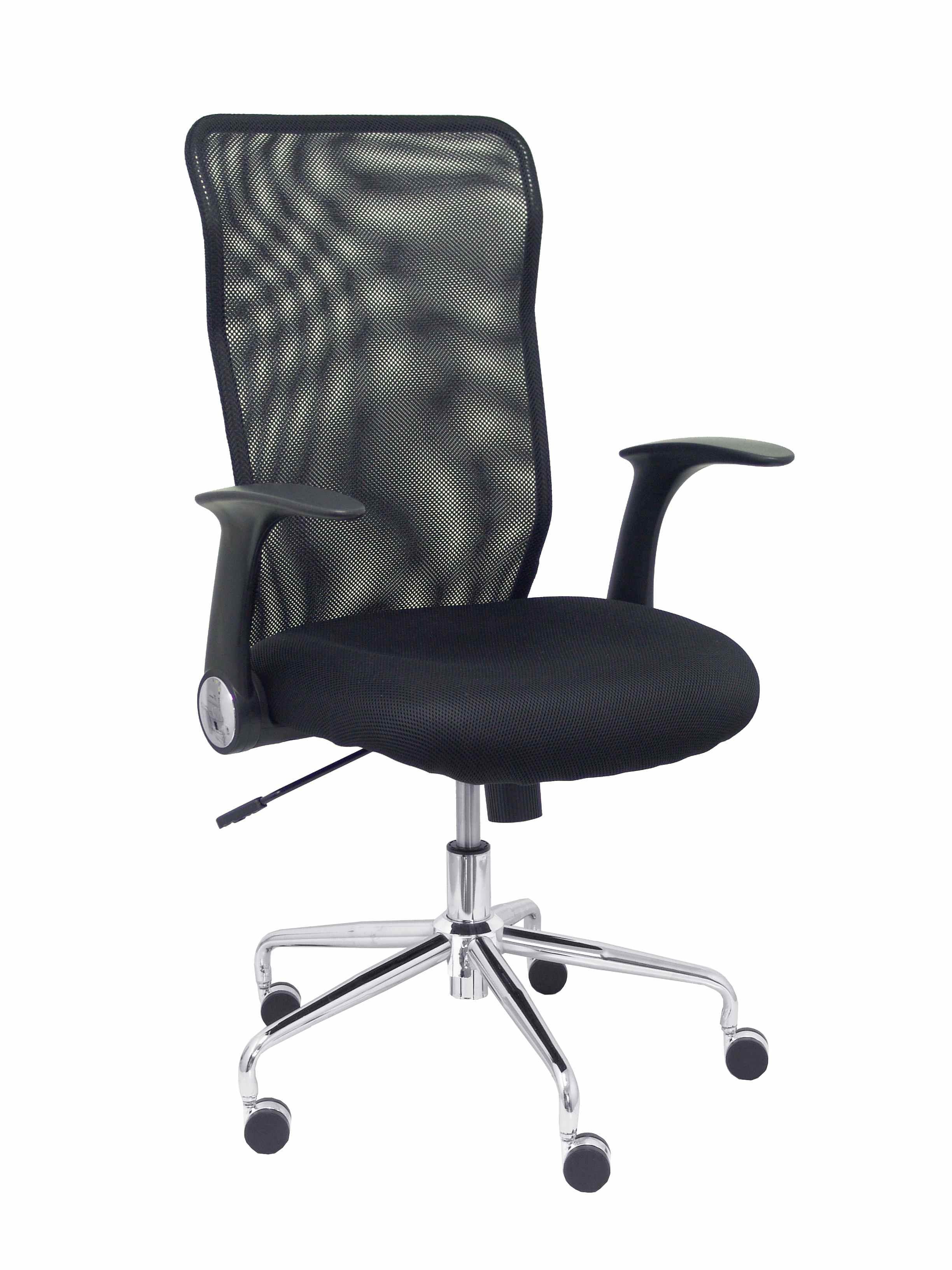 SILLA OPERATIVA MINAYA RESPALDO MALLA PIQUERAS Y CRESPO COLOR NEGRO