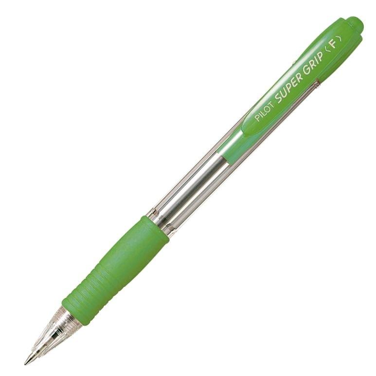 BOLIGRAFO PILOT SUPERGRIP VERDE CLARO - TINTA AZUL