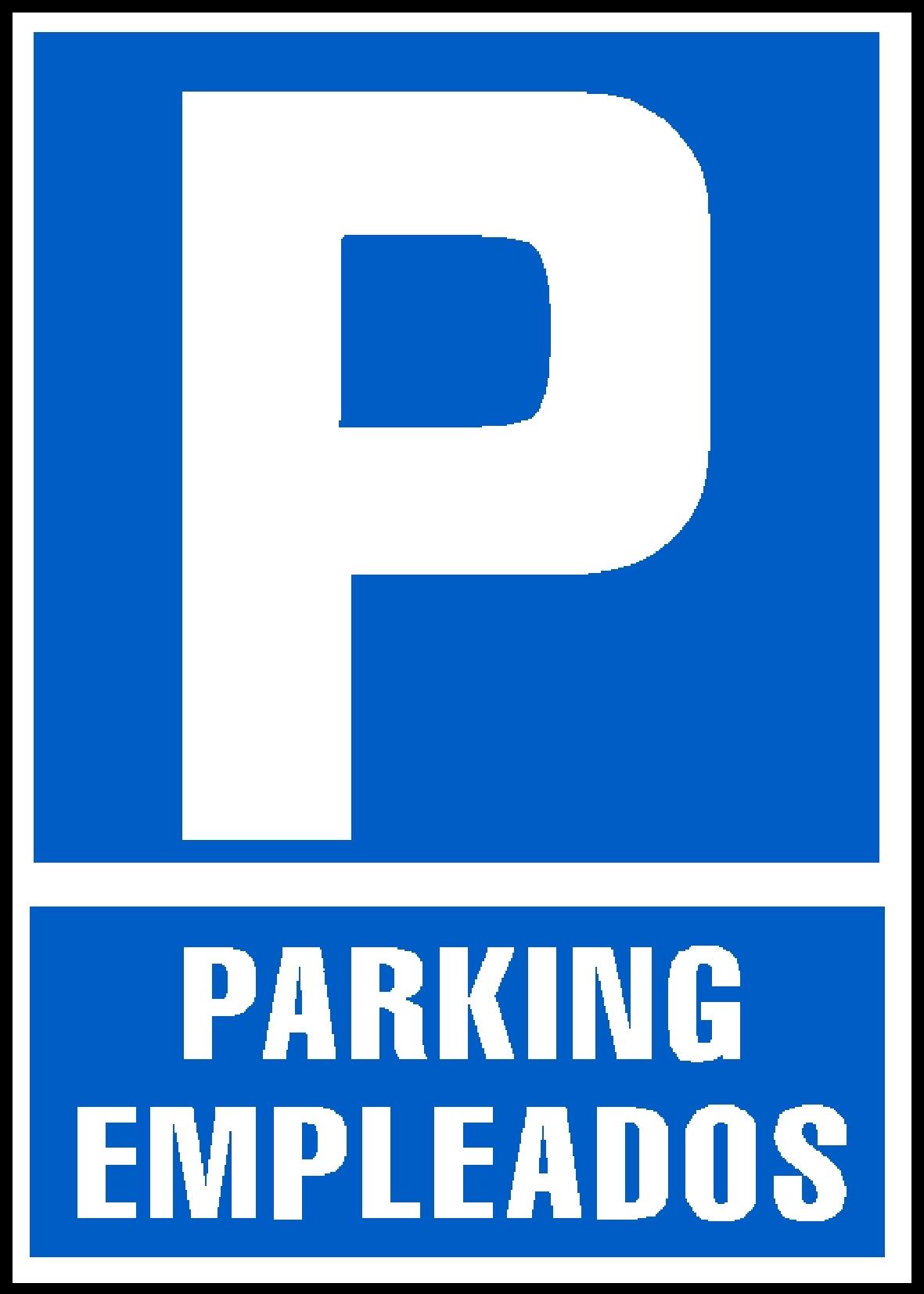 SEÑAL "PARKING EMPLEADOS" EN PVC A4 210 X 297 MM ARCHIVO 2000