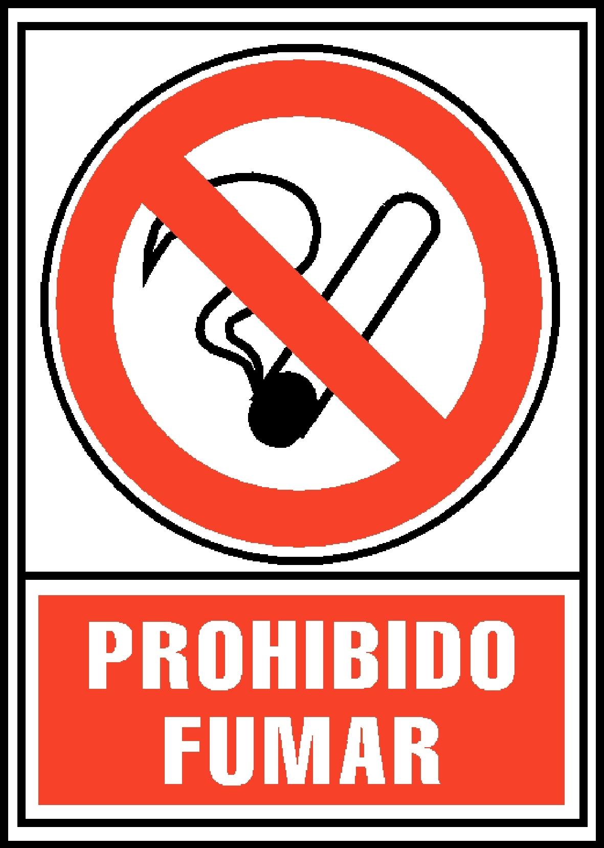 SEÑAL "PROHIBIDO FUMAR" EN PVC A4 210 X 297 MM ARCHIVO 2000