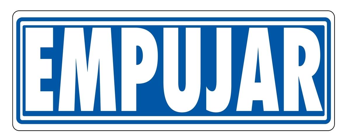 SEÑAL PVC 65 X 175 ARCHIVO 2000 "EMPUJAR"