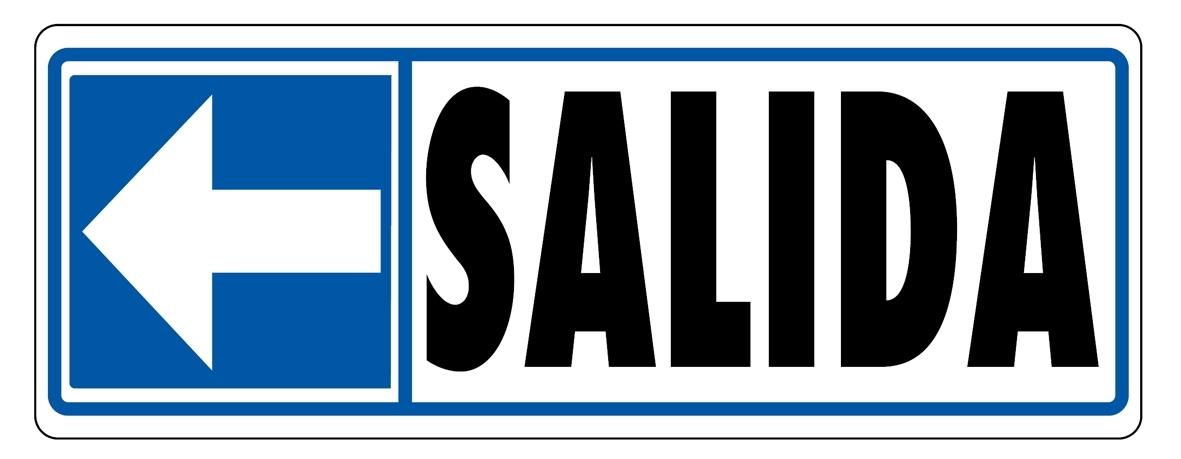 SEÑAL PVC 65 X 175 ARCHIVO 2000 "SALIDA (IZQUIERDA)"