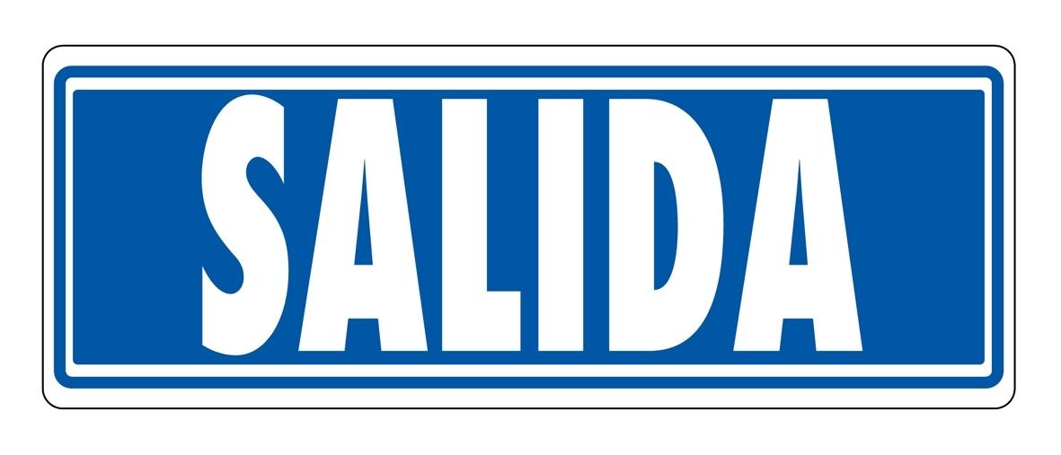 SEÑAL PVC 65 X 175 ARCHIVO 2000 "SALIDA (SIN INDICADOR)"