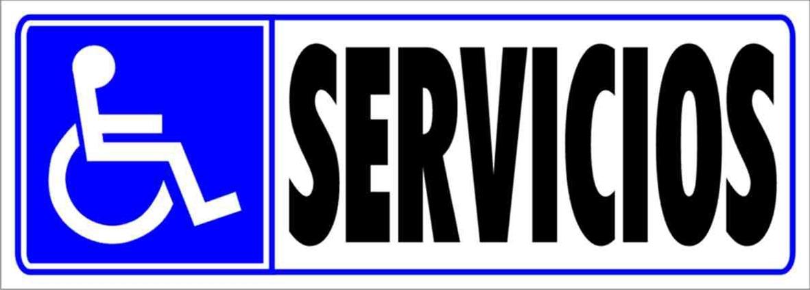 SEÑAL PVC 65 X 175 ARCHIVO 2000 "SERVICIOS MINUSVALIDOS"