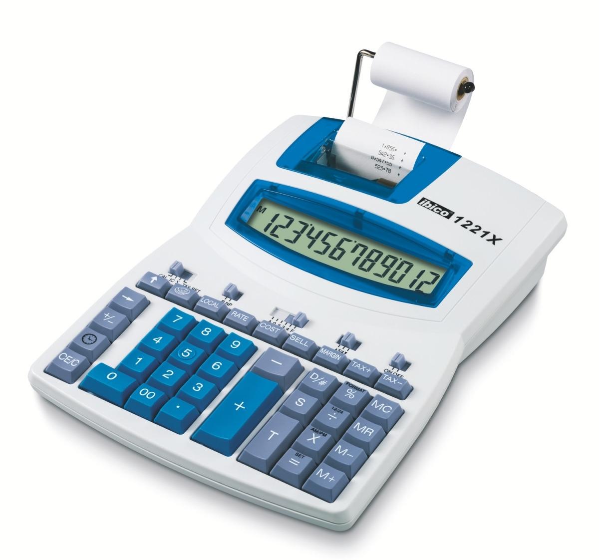CALCULADORA CON IMPRESION IBICO 1221X SEMI PROFESIONAL
