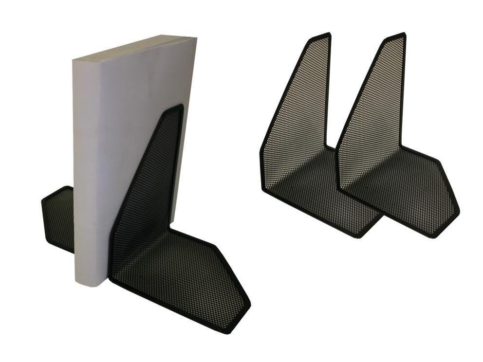 APOYALIBROS METALICO BISMARK REJILLA NEGRO JUEGO DE 2