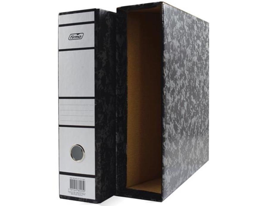 ARCHIVADOR AZ CON FUNDA FIRMO TAMAÑO DIN A4 JASPEADO NEGRO