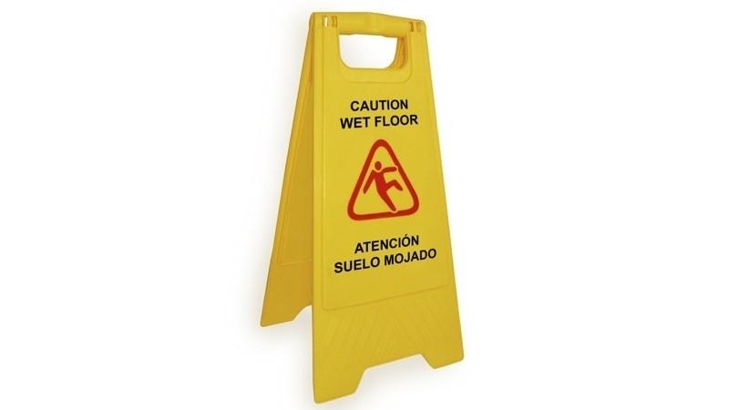 SEÑAL SUELO MOJADO CASTELLANO / ENGLISH