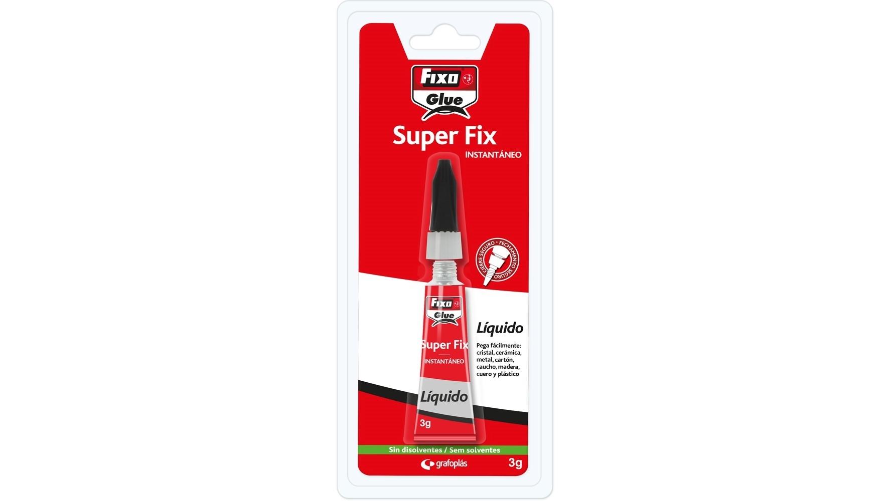 PEGAMENTO INSTANTANEO FIXO SUPER FIX 3 GR ADHESIVO LIQUIDO