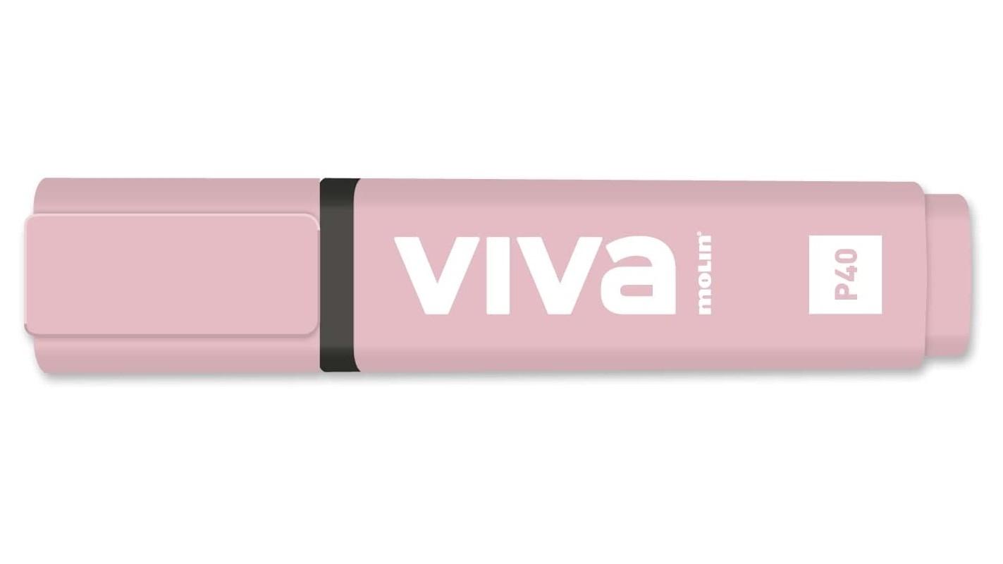 ROTULADOR FLUORESCENTE PASTEL MOLIN VIVA COLOR ROSA PALO