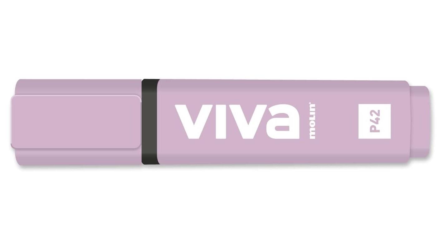 ROTULADOR FLUORESCENTE PASTEL MOLIN VIVA COLOR VIOLETA CIELO