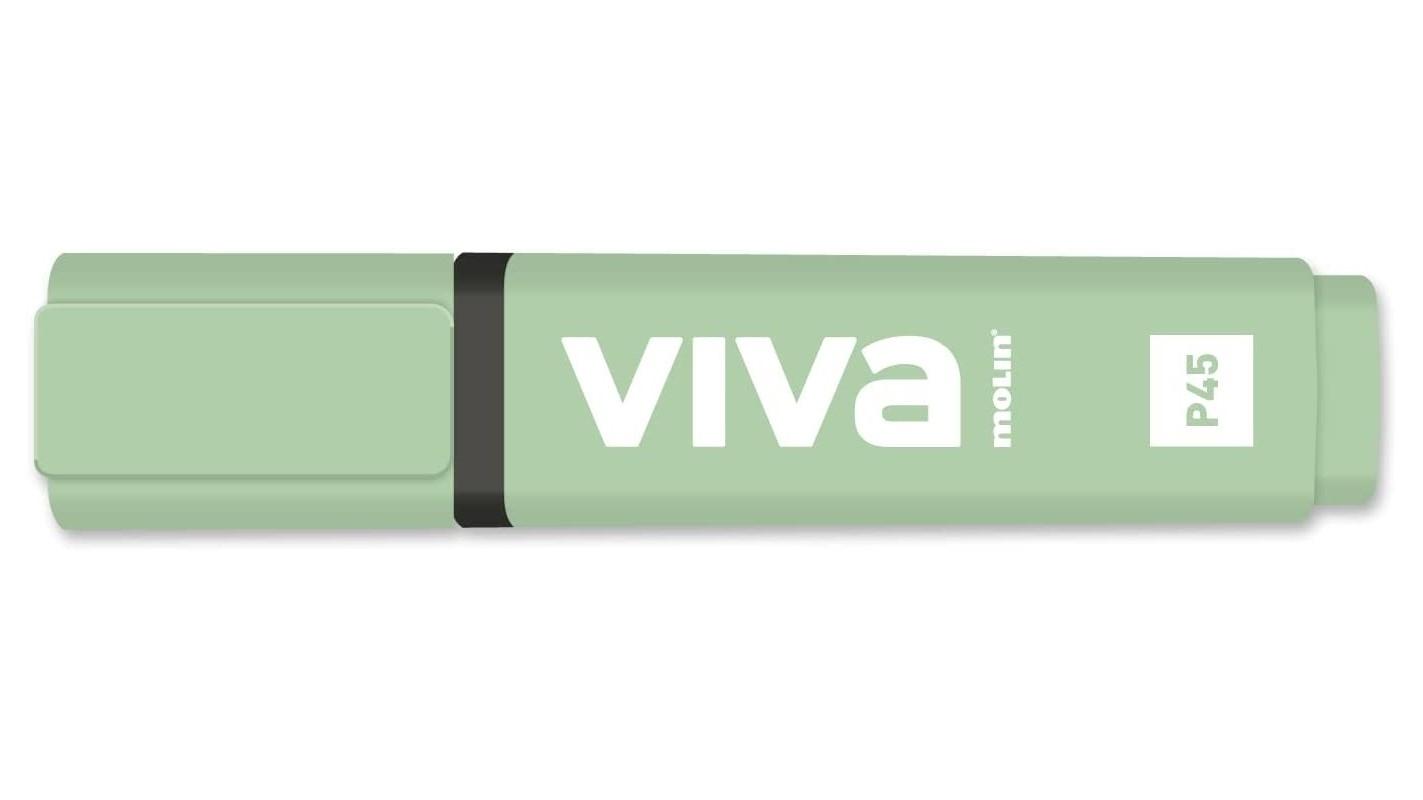 ROTULADOR FLUORESCENTE PASTEL MOLIN VIVA COLOR VERDE MENTOL